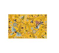 Excelsa Living Tapis de sol pour meubles multiples, tissu Jacquard, polyester chenille coton, antidérapant, pour cuisine et salle de bains (Mexican Flowers, 75 x 45 cm)