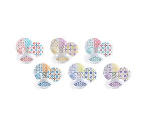 Excelsa Maioliche Service de Vaisselle 18 pièces, Porcelaine, Multicolore