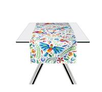 Excelsa Mexican Flowers Chemin de Table 100 % Coton, 45 x 140 cm, Multicolore