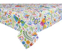 Excelsa Mexican Flowers Nappe rectangulaire, 140 x 240 cm, Coton, Polyester, Lavable en Machine