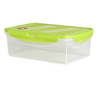 Excelsa Motif Freshness récipient rectangulaire 2.6 litres, Plastique, Vert, 25.5 x 17.5 x 9.5 cm