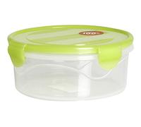 Excelsa Motif Freshness récipient Rond 300 ML, Plastique, Vert, 10.5 x 10.5 x 6 cm