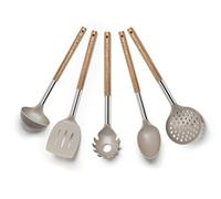Excelsa Natural Life Lot de 5 ustensiles de cuisine en nylon, tourterelle, 5 pièces