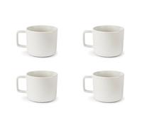 Excelsa Nordic Lot de 4 tasses à thé blanc, céramique Stoneware, capacité 210 ml.