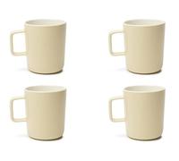 Excelsa Nordic Trendy Lot de 4 tasses en porcelaine Crème 320 ml