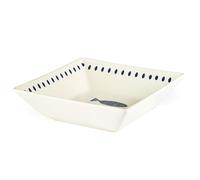 Excelsa Ocean Lot de 6 assiettes creuses en céramique 17 x 17 cm, décoration poissons bleus