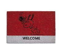 Excelsa Peanuts Paillasson Snoopy, fibre de coco, rouge 40 x 60 cm