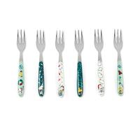 Excelsa Peanuts Shiny and Bright Lot de 6 fourchettes à dessert en acier inoxydable, décoration de Noël, 15 cm