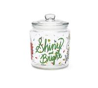 Excelsa Peanuts Shiny & Bright Pot en verre, récipient avec couvercle, décoré avec Snoopy, transparent, 12,1 x 17 cm, capacité 1 litre