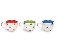 Excelsa Pois Jumbo 400 ML, céramique, Rouge/Vert/Bleu, 11 x 11 x 8,5 cm