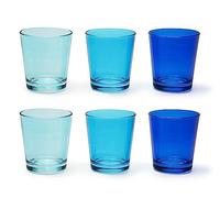 Excelsa Portofino Lot de 6 verres, échelle de bleu, 30 Cl., verre soufflé
