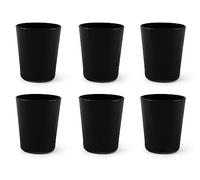 Excelsa Portofino Lot de 6 verres, noir, 30 Cl., verre soufflé