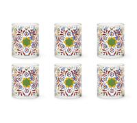 Excelsa Puebla Lot de 6 verres à eau, verre, capacité 250 ml, multicolore