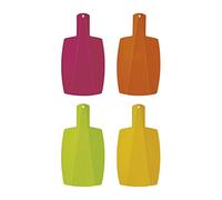 Excelsa Rainbow Planche à découper pieghievole, Plastique, Rose/Orange/Jaune/Vert, 40 x 21,5 x 0,5 cm