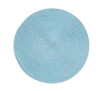 Excelsa Round Lot de 6 sets de table ronds, couleur bleu clair, en plastique PP, 36 cm de diamètre