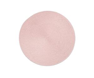 Excelsa Round Lot de 6 Sets de Table Ronds, Roses, en PP Plastique, diamètre 36 cm