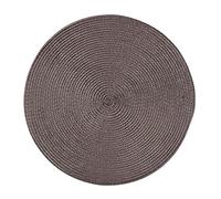 Excelsa Round Set de 6 sets de table ronds américains, couleur Wengé, plastique PP, diamètre 36 cm
