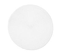 Excelsa Round Set de 6 Sets de Table Ronds en Plastique PP, Couleur Blanche, diamètre 36 cm