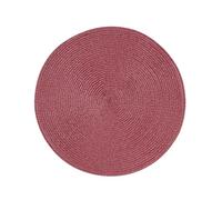 Excelsa Round Set de 6 Sets de Table Ronds en Plastique PP, Couleur Rouge foncé, diamètre 36 cm