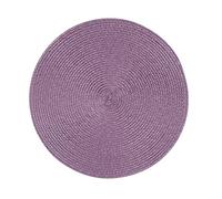 Excelsa Round Set de 6 sets de table ronds en plastique PP, couleur violette, diamètre 36 cm