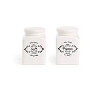 Excelsa Salière et poivrière de qualité supérieure, en céramique, Blanc, 2 pièces