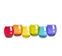Excelsa San Josè Lot de 6 verres à eau, verre, multicolore,40.5cl