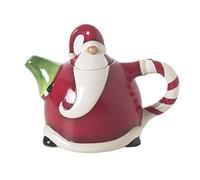 Excelsa Santa Claus Théière en céramique, Rouge, 16,5 x 11,5 x 13,5 cm