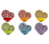 Excelsa Scirocco Service de vaisselle 18 pièces, porcelaine et Stoneware, décoration multicolore, 6 personnes