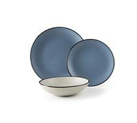 Excelsa Service assiettes, bleu, 18 pièces