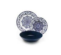 Excelsa Service de Table Boheme Blue 18 pezzi Bleu
