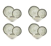 Excelsa Service de vaisselle 12 pièces, céramique, effet réactif, 4 personnes