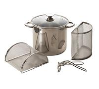 Excelsa - Set pour pâtes, Casserole, 2 passoires et Couvercle, 20 cm, avec Pince