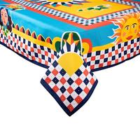 Excelsa Sicilian Rhapsody Nappe rectangulaire, 140 x 180 cm, Coton, Polyester, Lavable en Machine