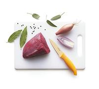 Excelsa Slice Planche à découper en Plastique Blanc Dimensions : 28 x 40 cm