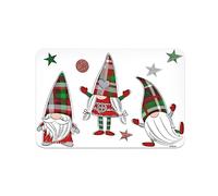 Excelsa Tartan GNOME Lot de 6 Sets de Table américains, 43 x 28,5 cm, Motif de Noël, Plastique PP, réutilisable