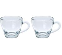 Excelsa Tasse à café, sans Soucoupe, 8 cl, Verre, Transparent (Lot de 2)