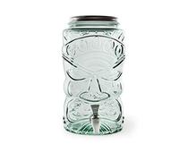 Excelsa Tiki Distributeur de Boissons avec Robinet, Verre recyclé, 6 litres