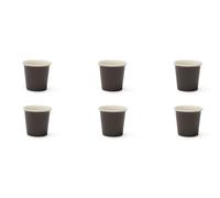 Excelsa Trendy Lot de 6 verres à café, porcelaine, capacité 90 ml, gris taupe