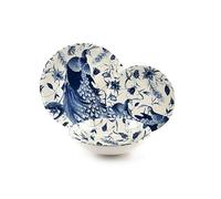 Excelsa Vanitas Service de vaisselle 12 pièces, céramique, blanc et bleu