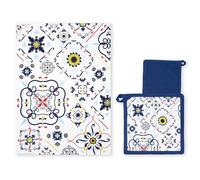 Excelsa Vietri Lot de 2 textiles de cuisine, en coton, multicolore