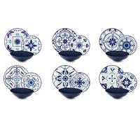 Excelsa Vietri Service de vaisselle 18 pièces, porcelaine et Stoneware, décoration multicolore, 6 personnes