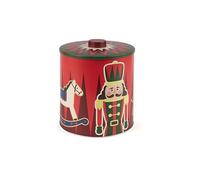 Excelsa Vintage Christmas Biscuitière, métal, diamètre 16,7 cm, boîte en étain de Noël