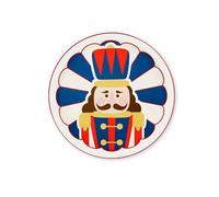 Excelsa Vintage Christmas Lot de 6 assiettes Panettone ou Pizza, 30,5 cm, porcelaine, décoration soldat