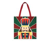Excelsa Vintage Christmas Sac Shopper, fourre-tout, 41,5 x 41,5 cm, 100% coton, lavable en machine