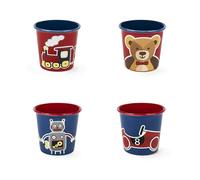 Excelsa Vintage Toys Lot de 4 verres à café, porcelaine, capacité 90 ml, blanc