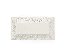 Excelsa White Home Assiette rectangulaire en céramique Dimensions : 30 x 16 x H.3 cm