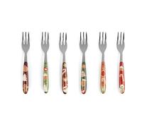 Excelsa Wonderful Ginger Lot de 6 fourchettes de Noël en acier inoxydable, décoration d'hiver