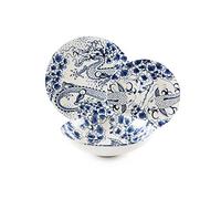 Excelsa Zen Service de vaisselle 18 pièces, céramique, blanc et bleu