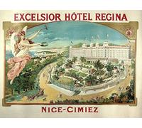 Excelsior Régina Palace Nice Reproduction Affiche Poster/Format Size 50X70 cm Papier 300 GR-Vente du fichier numérique HD Possible Nous Consulter (Boutique : affichevintage.FR)
