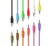 ExcelValley - 12-Pack - Câbles Modulaires Mono Patch - TS 3,5mm 1/8" Eurorack Synthétiseur [45 cm - 17.72"]